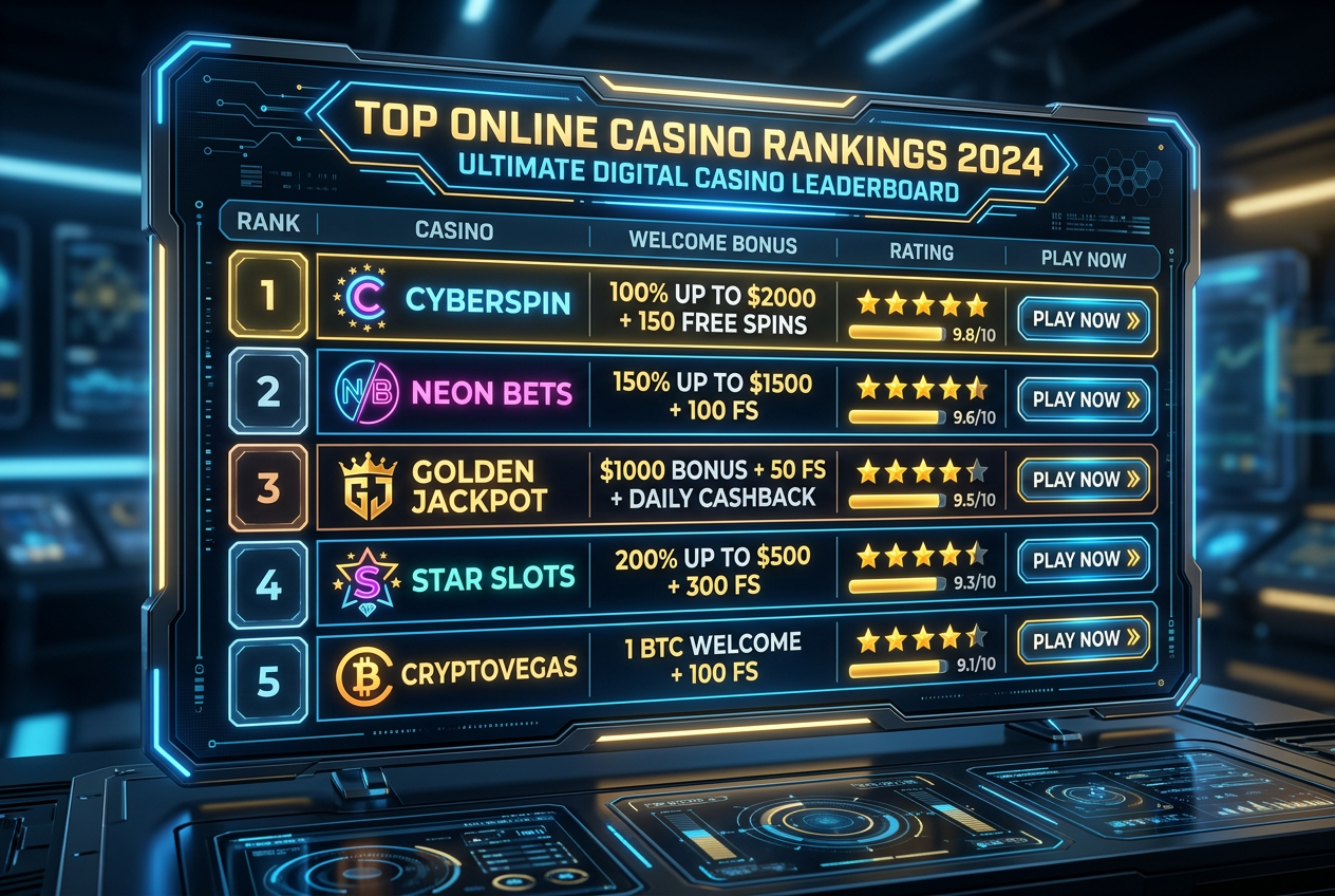 Nowoczesny ranking nowych kasyn online 2026 z interfejsem cyfrowym